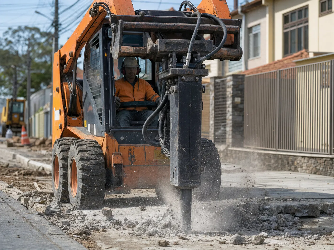 Acessórios Bobcat: rompedor, perfuratriz, valetadeira e mais