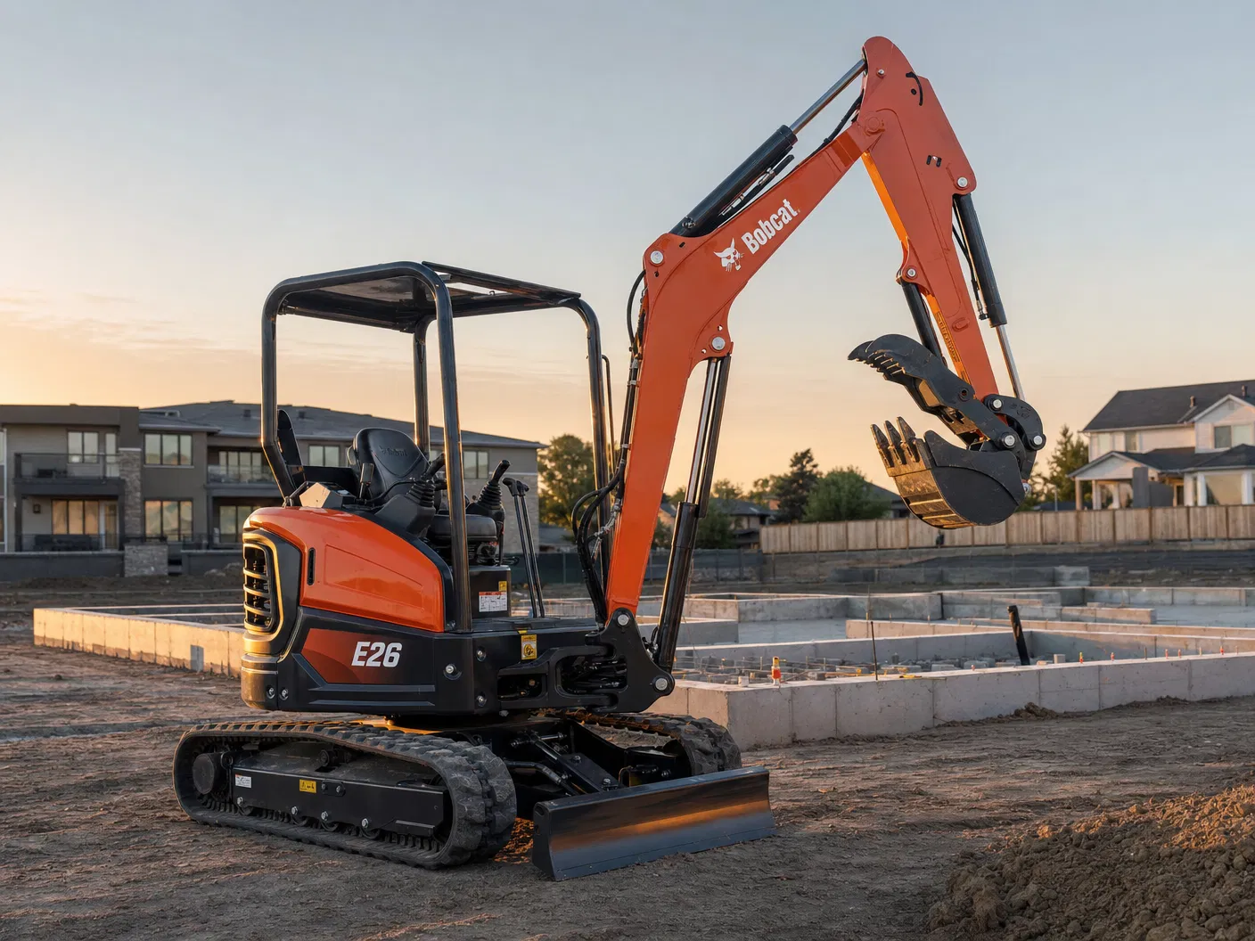 Mini escavadeira Bobcat E10, E20 e E26/E27z